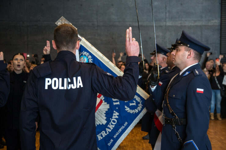 Ślubowanie policjantów z Wieliczki