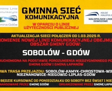 Nowa linia komunikacyjna łączy Gminy Gdów i Łapanów